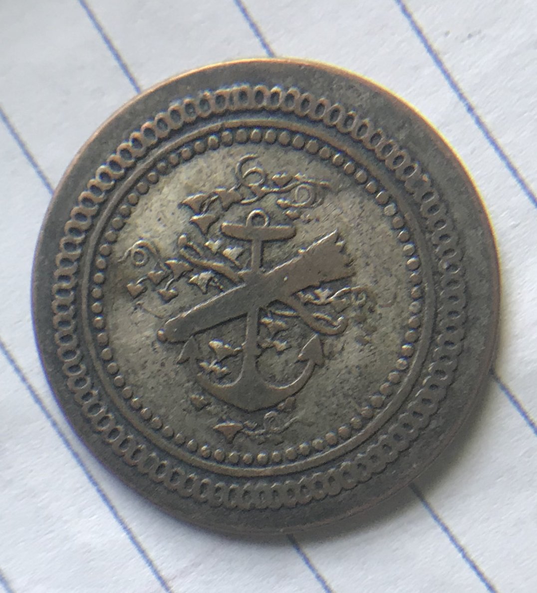 Silvered-Token-With-Anchor-And-Cannon?-And-No-Legend